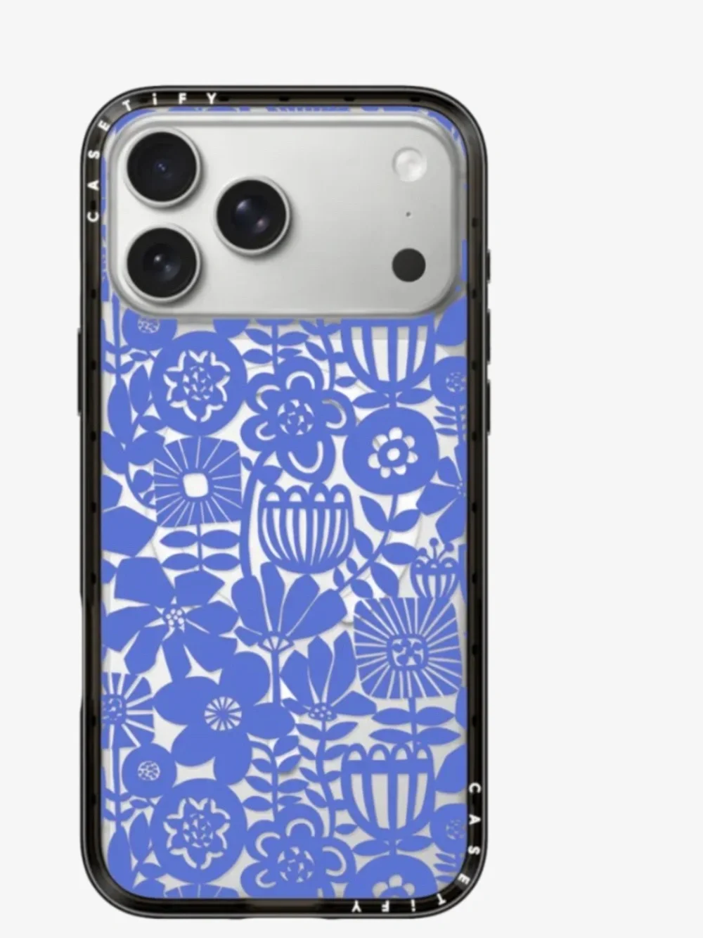casetify - Paper Cutting Floral Collage Blue by Sandra Hutter - iPhone 17 promax